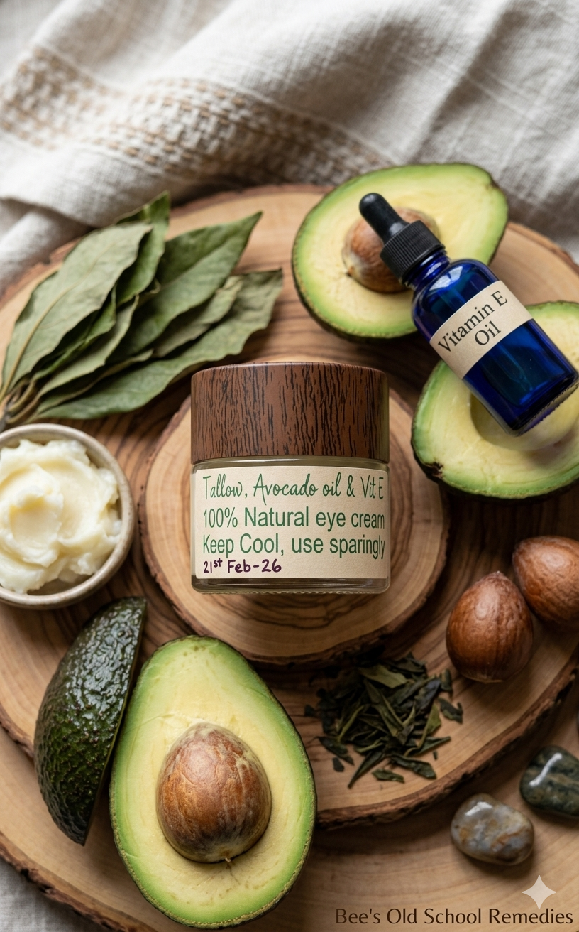 Whipped Tallow, Avocado oil & Vitamin E, under eye cream