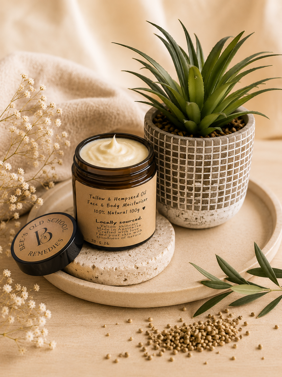 Whipped Tallow & Hempseed Oil Face and Body Moisturiser